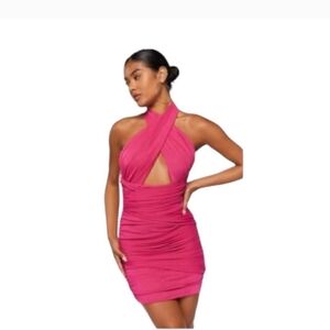 Forever 21 Fuchsia Backless Dress